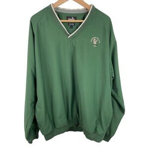 USAFA Eisenhower Golf Club Ashworth Lined Green Golf Pullover Mens Size Large